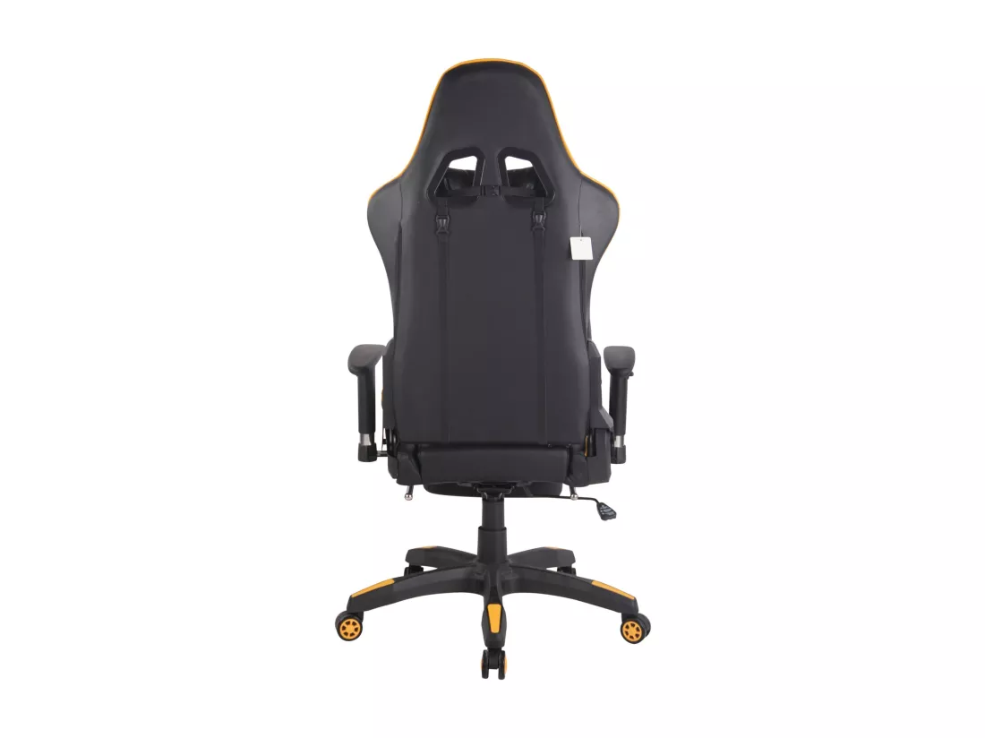 Chaise de bureau - Similicuir & Plastique - Noir / Jaune - Turbo XL