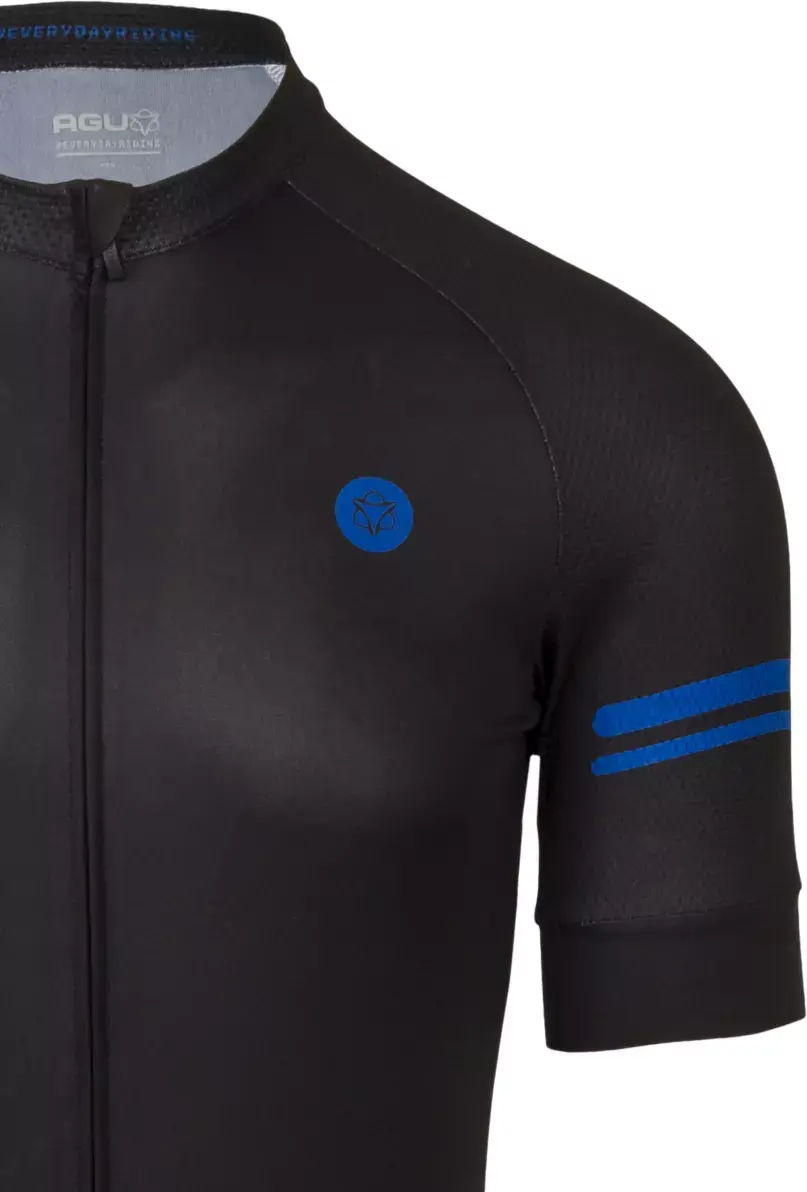 AGU Duo Essential Fietsshirt Korte Mouwen Zwart/Blauw Heren