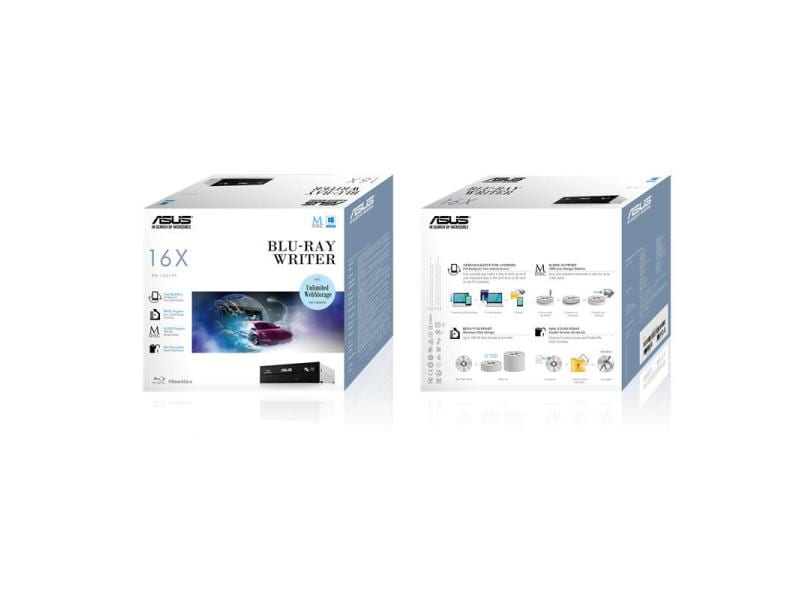 ASUS Blu-Ray-Brenner BDRW BW-16D1HT Internes Blu-ray-Laufwerk, SATA, Retail