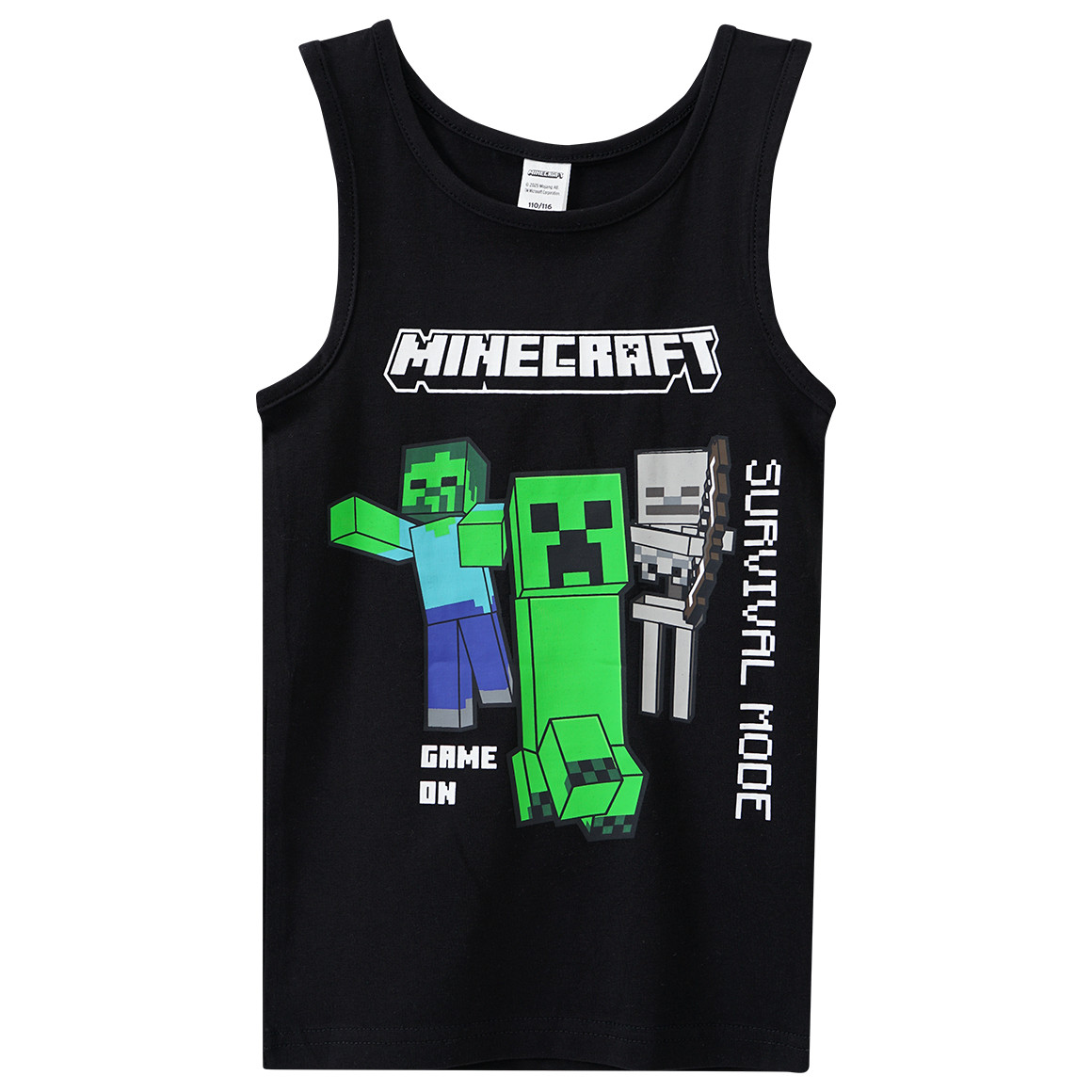 Topolino 2 Minecraft Unterhemden im Set schwarz / grün