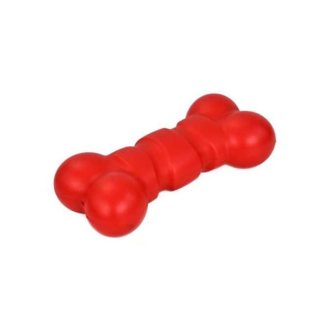 Hundespielzeug - Knochen zum Kauen - rot