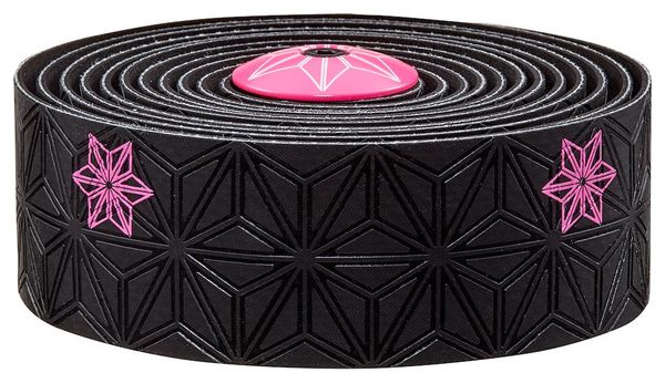 Ruban de Cintre Supacaz Super Sticky Kush Galaxy Noir/Rose avec Bouchons