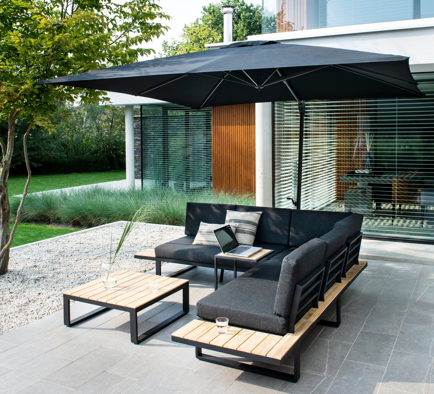 Intratuin 4-zits loungeset Orfeo aluminium