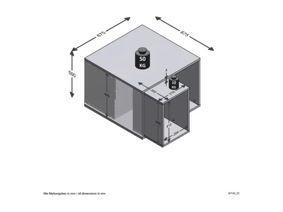 Table basse avec 2 tables d'appoint 67,5x67,5x50 cm Blanc et béton