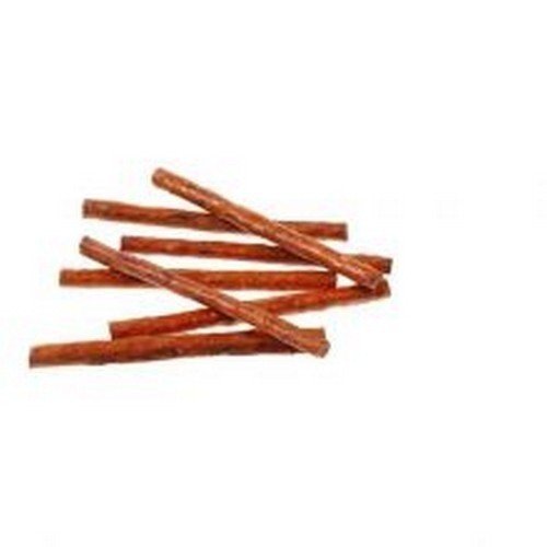 Pacote com 100 barrinhas de petisco Snax para cães, sabor carne.