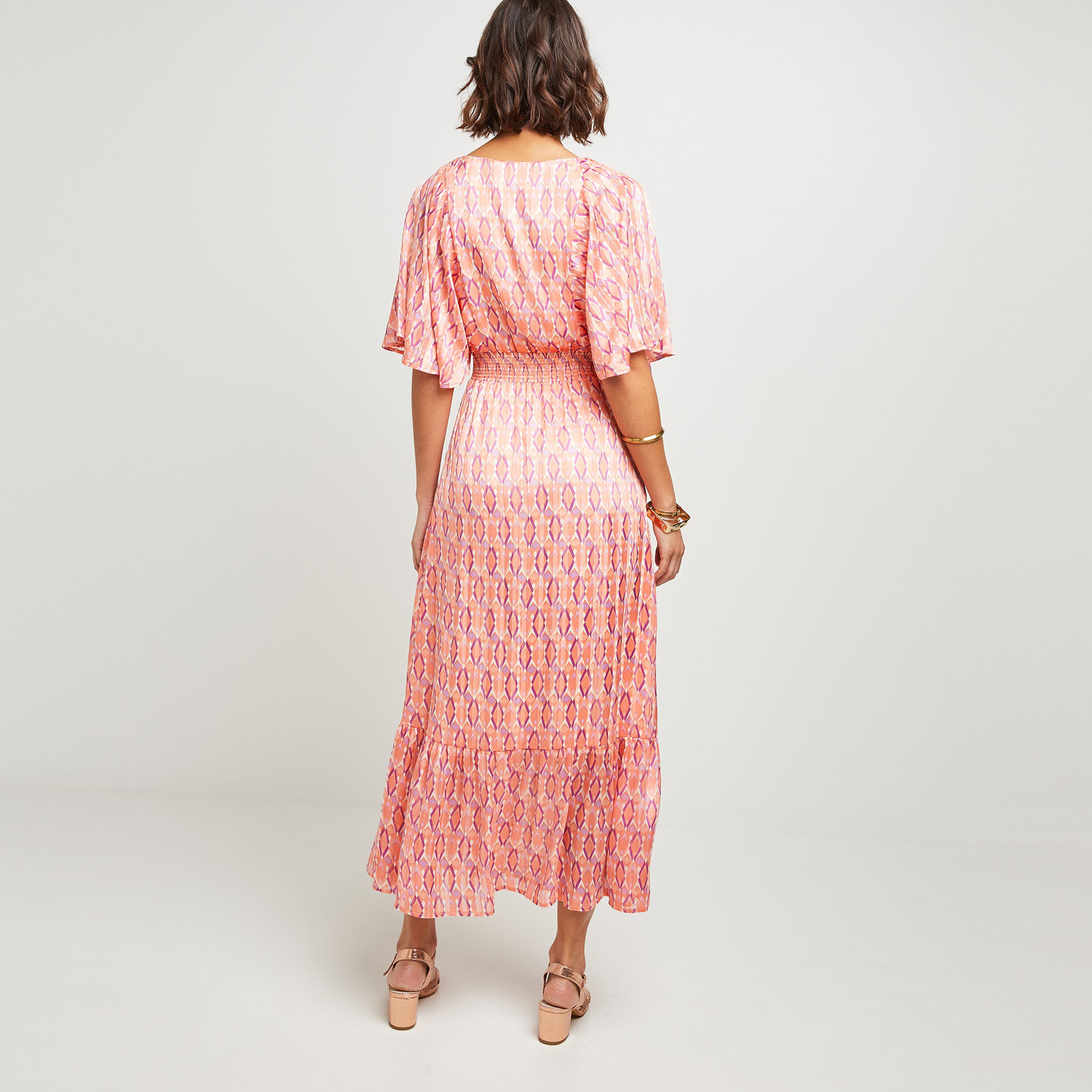 Robe longue femme - ORANGE