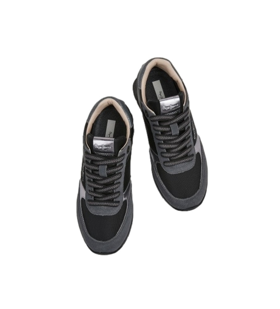 Tênis Pepe Jeans Dean Square de couro preto
