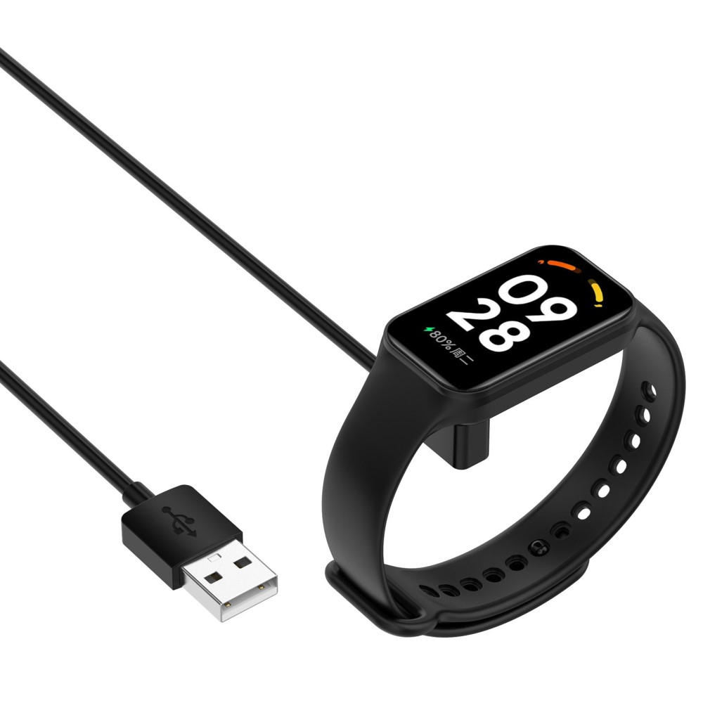 (60cm) Magnetisches USB Ladekabel für Xiaomi Mi Band 8 / 9 / Redmi Smart Band 2 - Schwarz