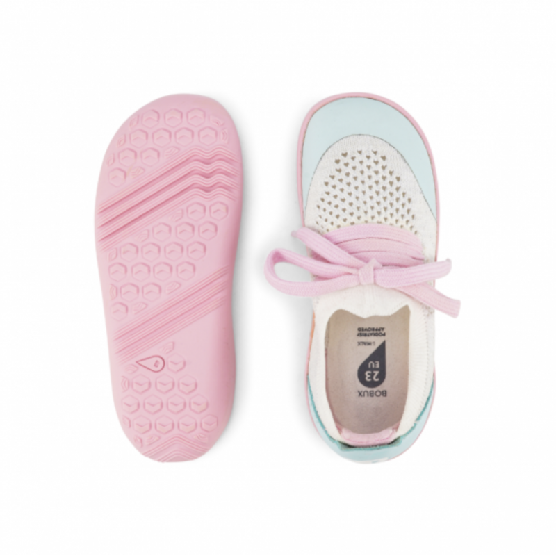 Bobux Bobux Step-up Play Knit blanc et bleu ciel
