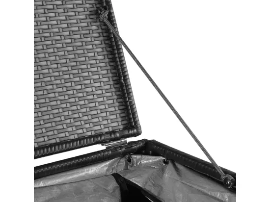 Coffre boîte meuble de résine noire 150 x 100 x 100 cm 02_0013113