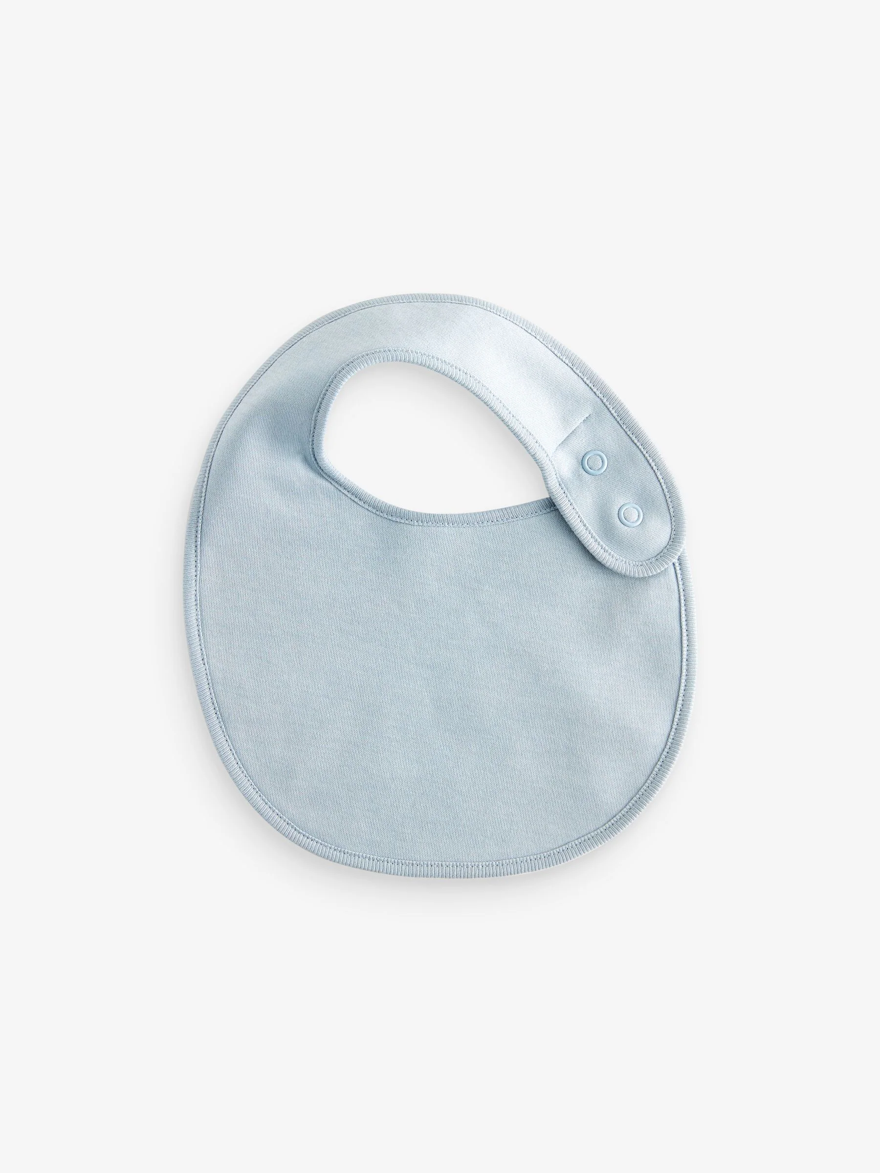 Blauw - Verpakking van 5 babyslabbetjes van 100% katoen