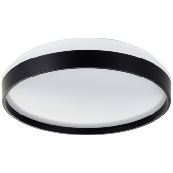 Brilliant plafondlamp Britt zwart dimbaar Ø33 cm 22W 2300lm