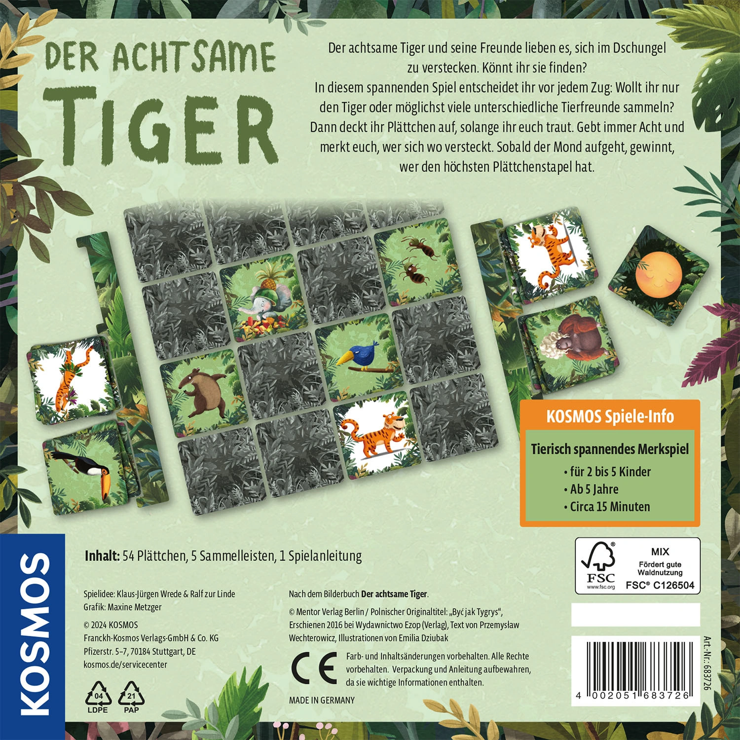 Merkspiel DER ACHTSAME TIGER