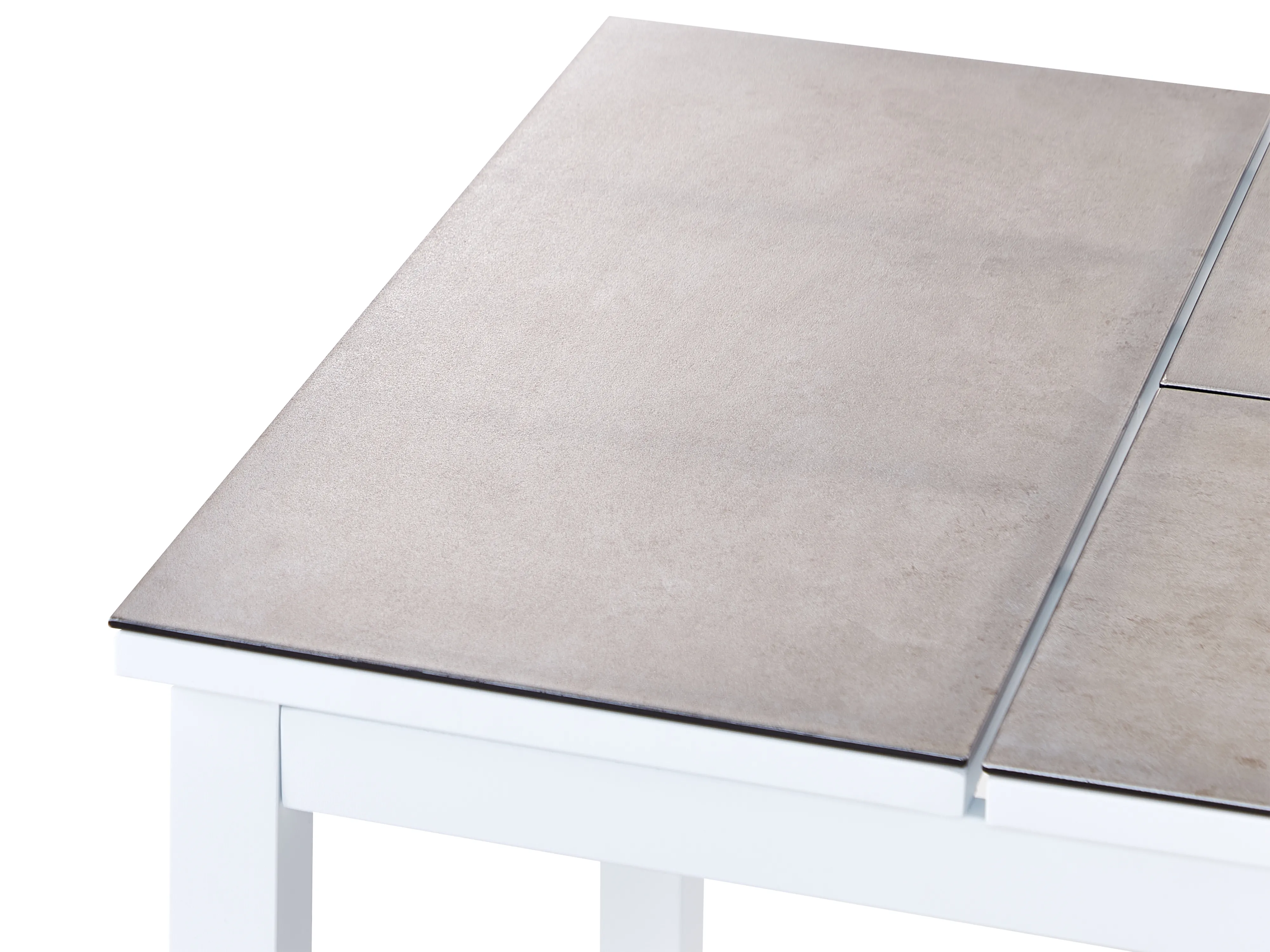 Tuin hoekloungeset met tafel 5-zits MESSINA linkszijdig Metaal Gebroken wit