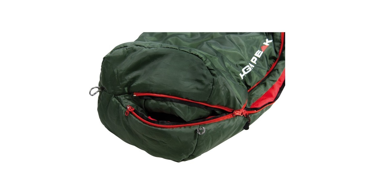 High PeakBlack Arrow ECO slaapzak  (Donkergroen/rood)