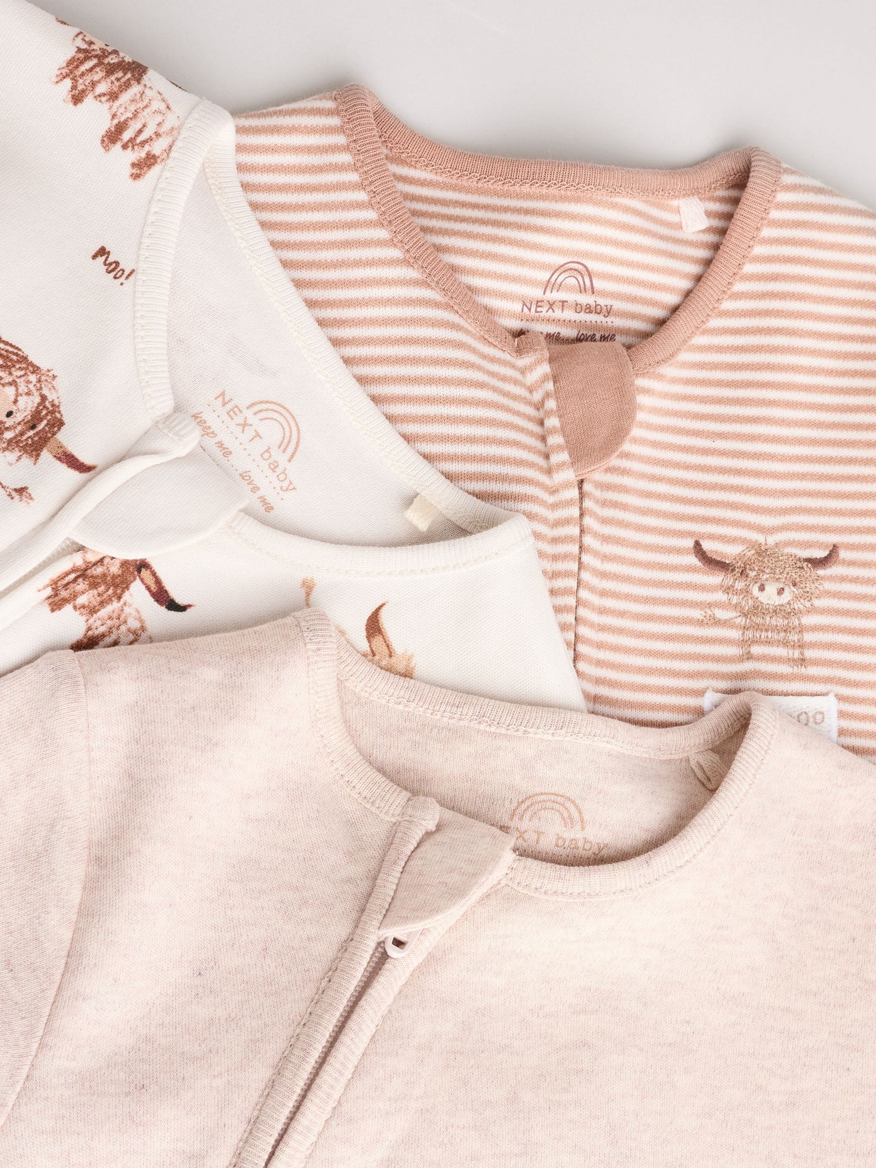 Neutraal - Hamish Baby-pyjama's van 100% katoen, 3 verpakking (0mnd -2jr)