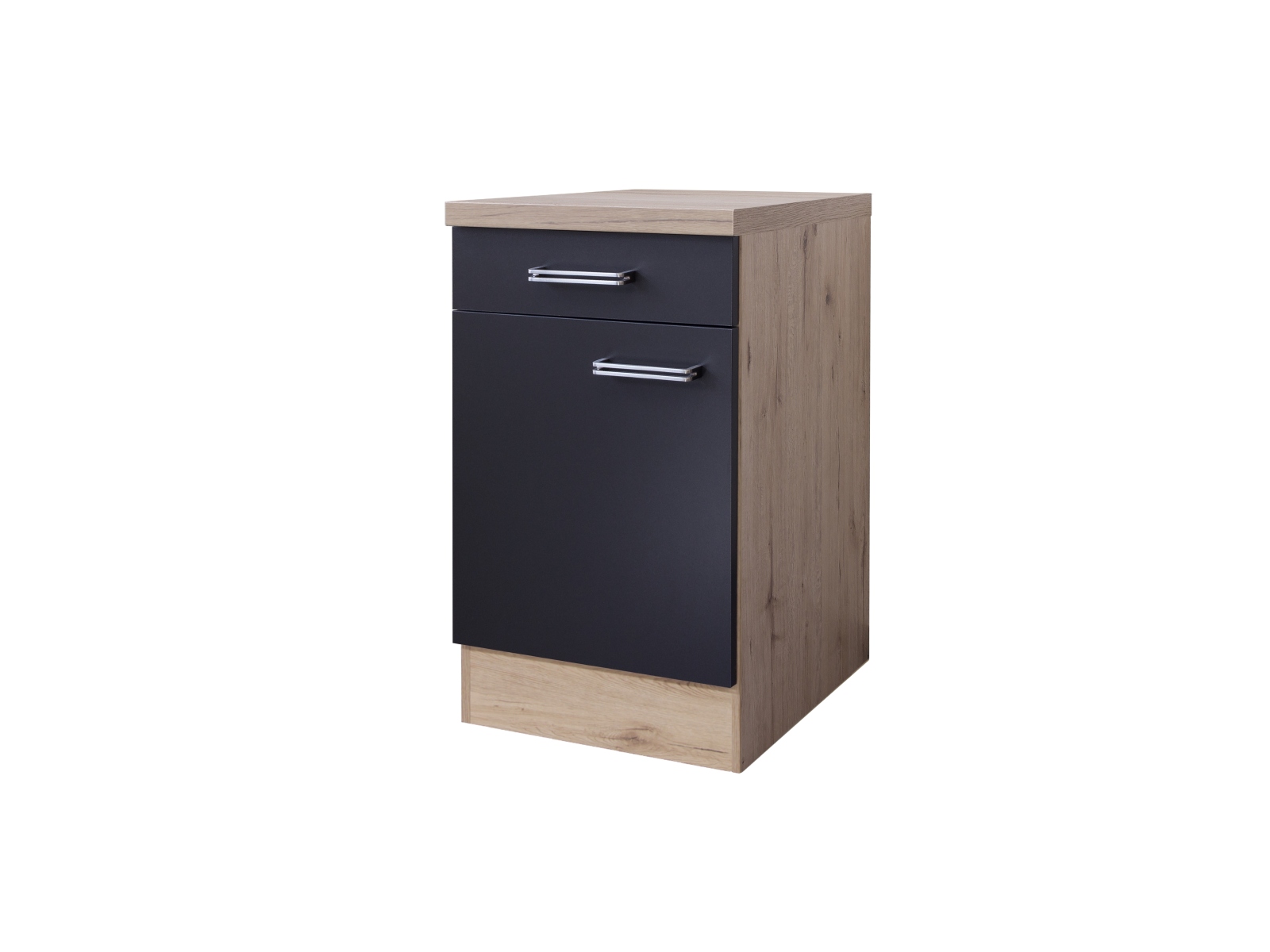 Unterschrank RISENTO - anthrazit - San Remo Eiche - 50 cm