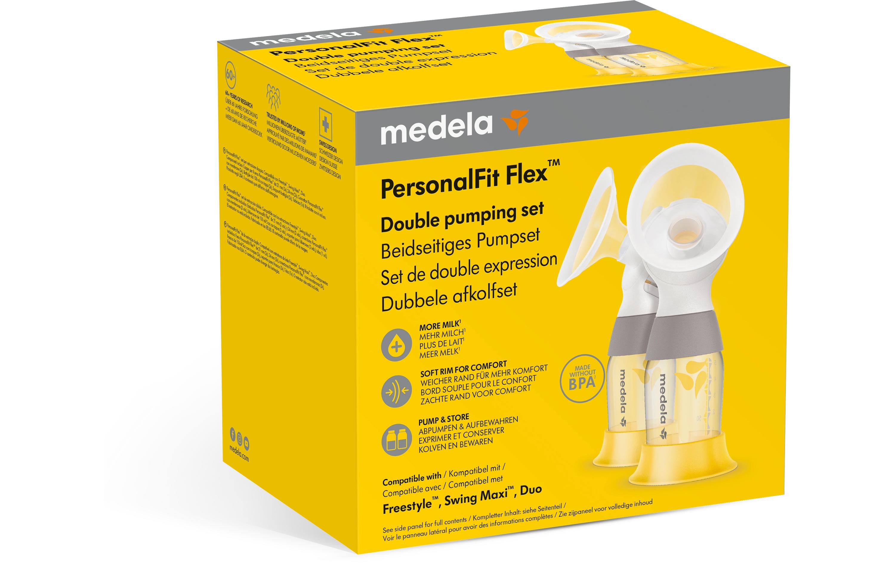 PersonalFit Flex Doppelpumpset für Freestyle und Swing MaxiDoppelabpumpset kompatibel mit Freestyle oder Swing Maxi