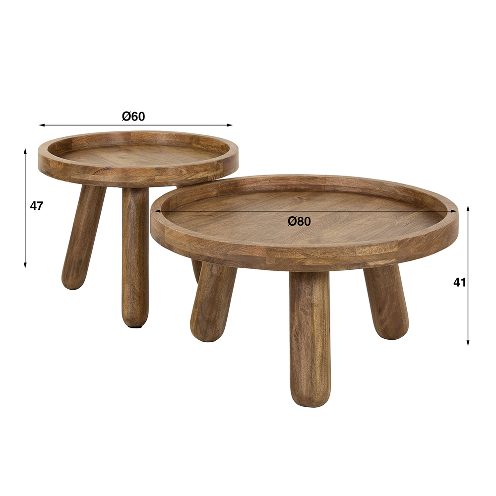 Salontafel set/2 Divers