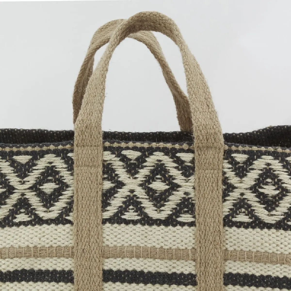 Aubry Gaspard Sac à bûches - Noir/Naturel