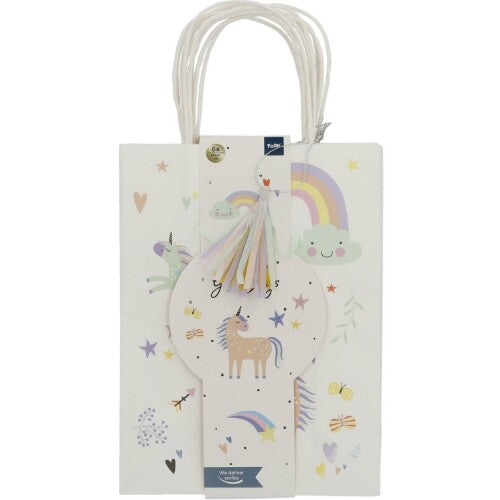Feesttasjes eenhoorns en regenbogen - 6st