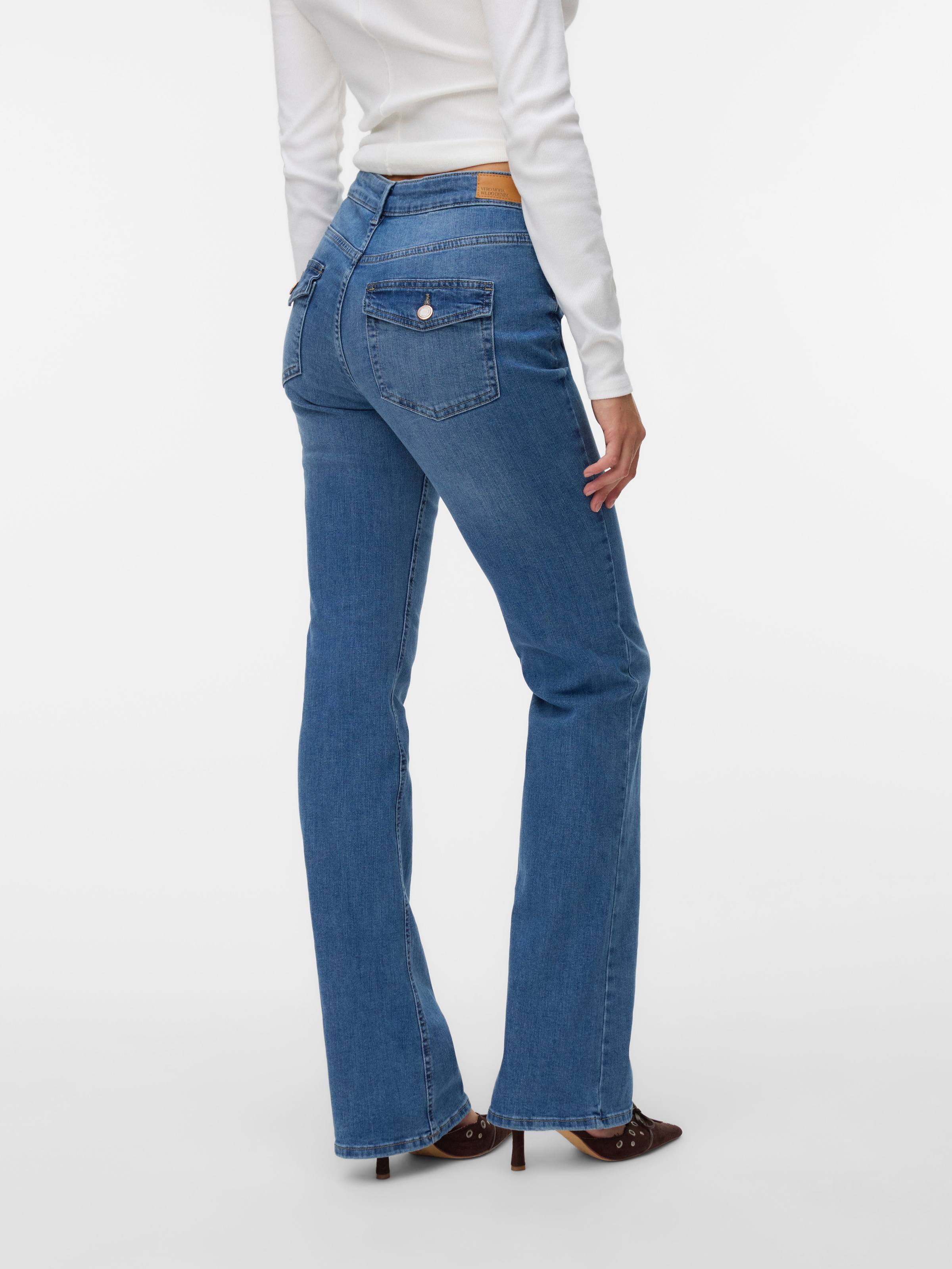 Vero Moda Bootcut-Jeans »VMFLASH MR FLARED POCKET JNS RA3042 NOOS«