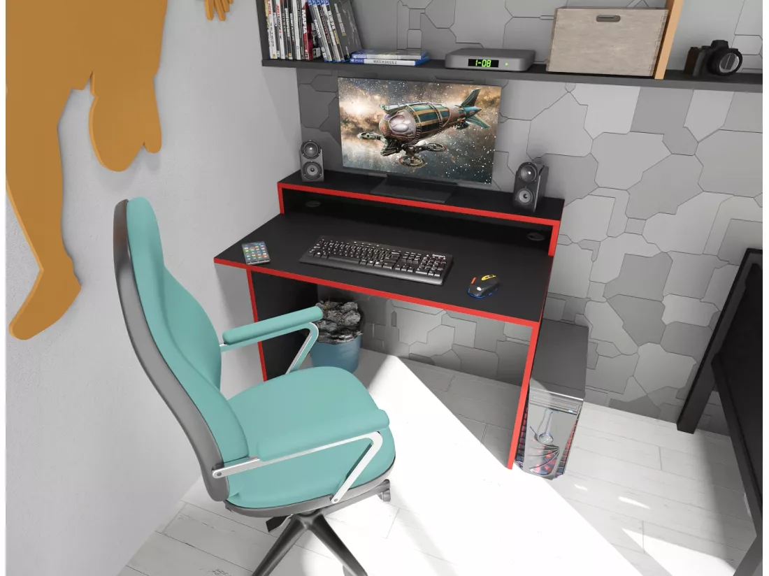 Desk Gaming Computer for Player Black