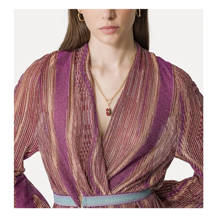 Forte Forte Robe Longue Métallisée | Violet
