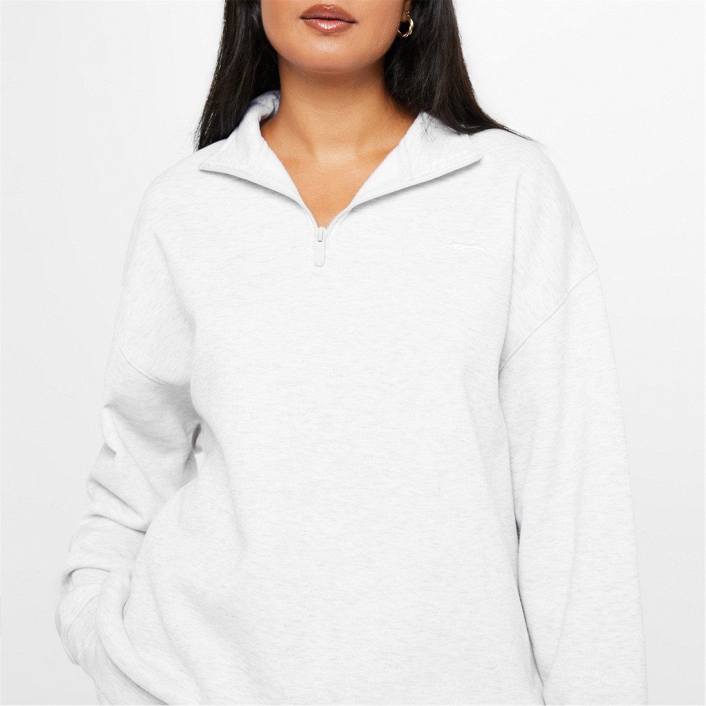 Slazenger Funnel Neck Quarter Zip Sweatshirt Womens