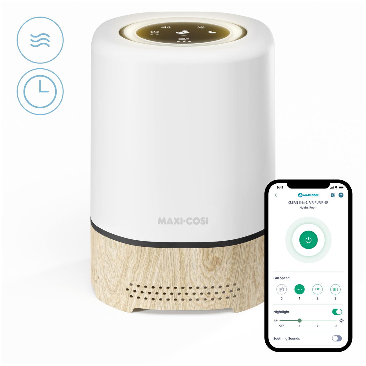 Maxi CosiMaxi Cosi   Clean 3in1 Luftreiniger Connected Home