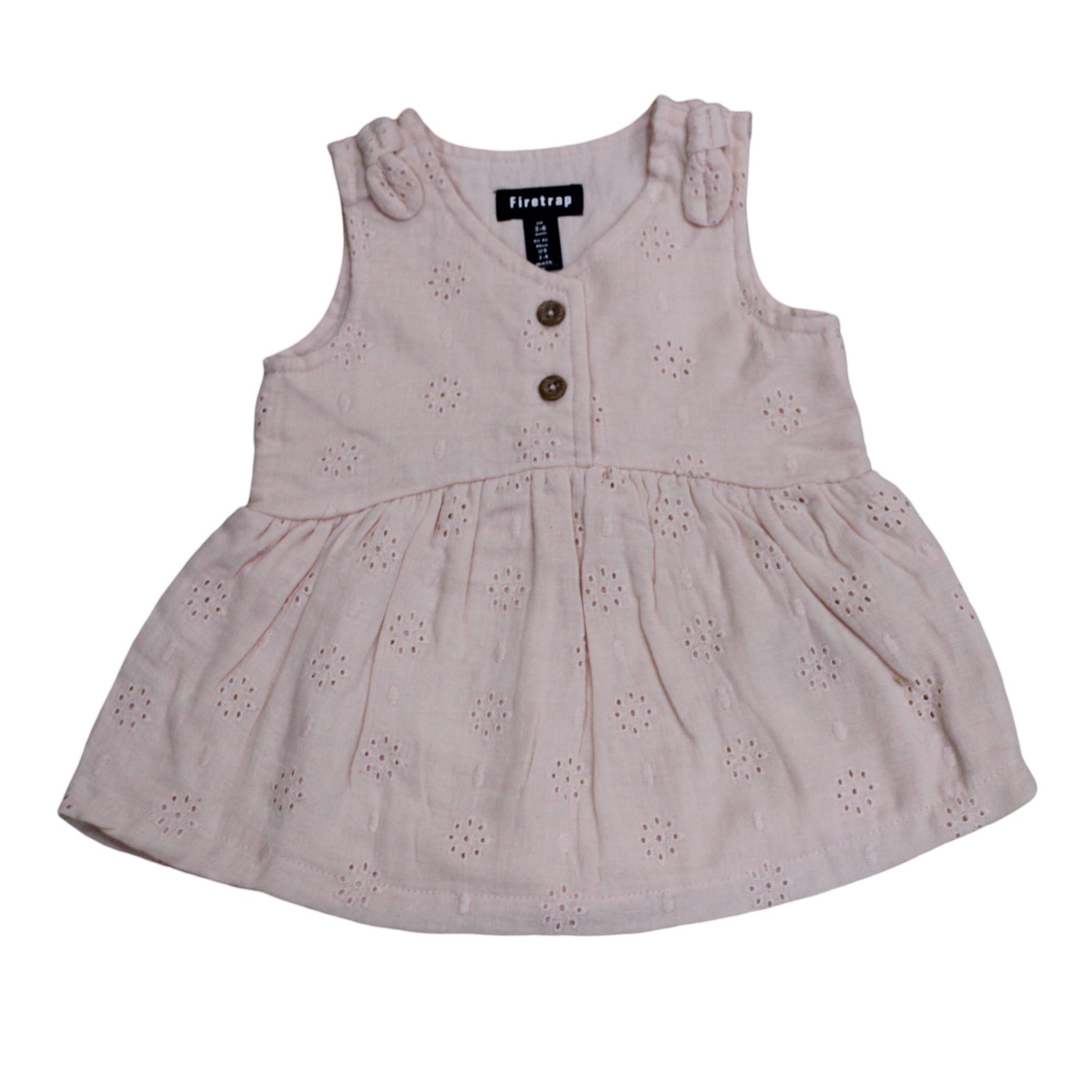 Firetrap Baby Girls Embroidered Cotton Dress And Bloomer Set