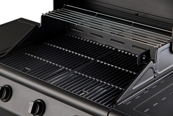 Gasgrill 3 brændere og sidebrænder sort - Grillexpert