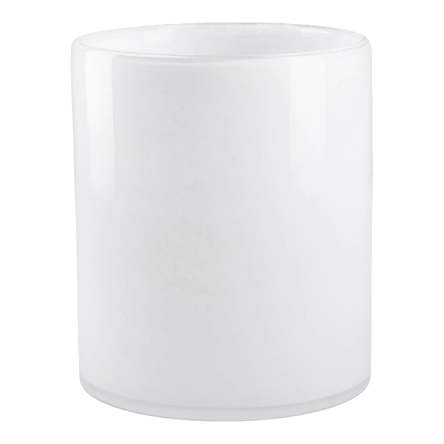 Glas-Vase Zylinder/Opal, weiß, 12 x 14 cm