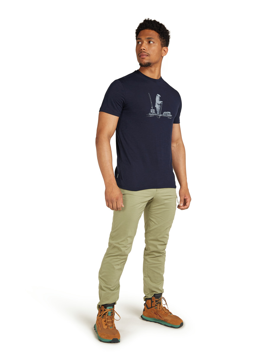 Icebreaker 150 Tech Lite SS Tee Polar Paddle Midnight Navy