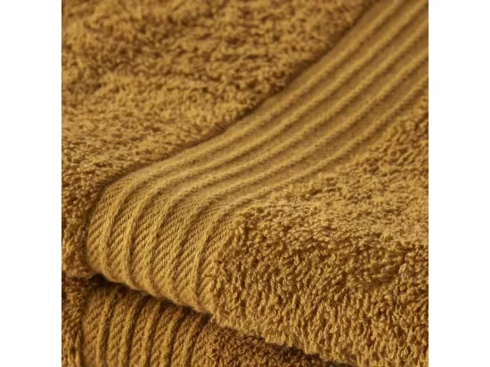 2 serviettes de toilette 50 x 90 cm 100% Coton coloris bronze
