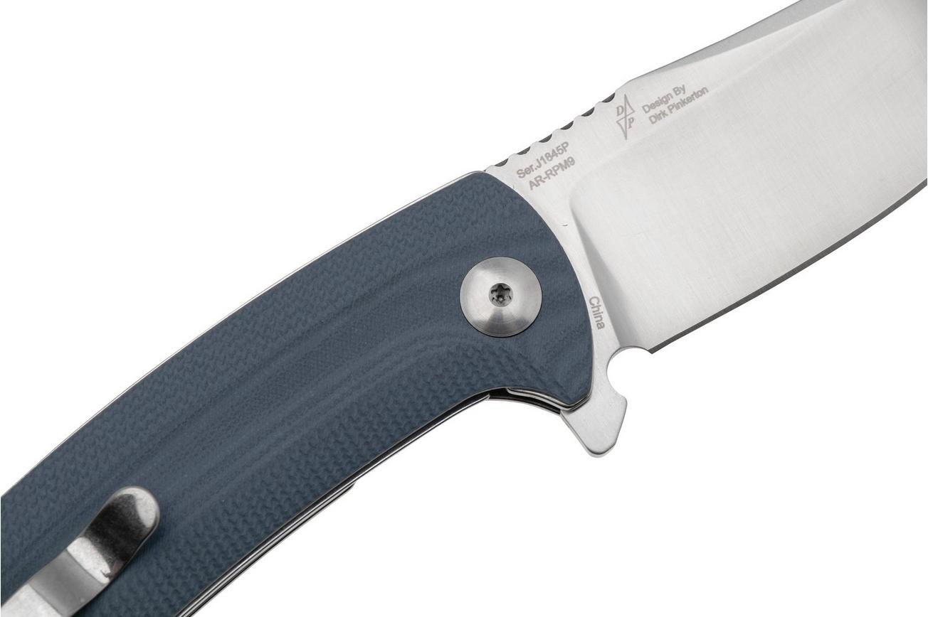 Artisan Cutlery Arroyo 1845P-GY, Sand Polished AR-RPM9, Gray G10 zakmes