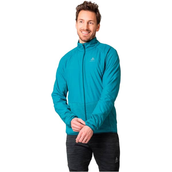 Veste running ODLO RUN EASY WARM HYBRID JACKET SAXONY BLUE