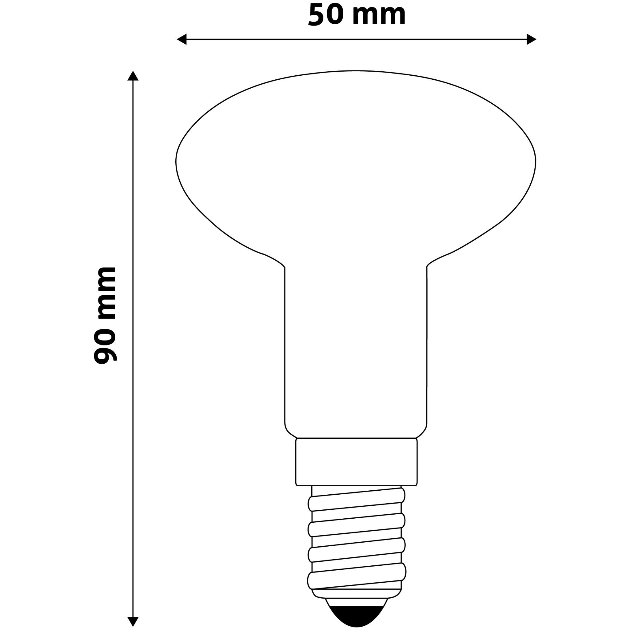 Avide LED Filament R50 4W E14 160° WW 2700K LED lamp