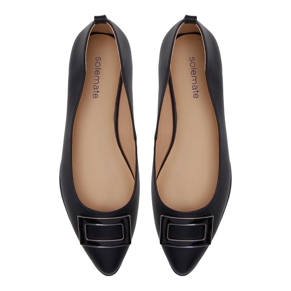 SOLEMATE-Cadohar-Ballerine - Talon plat - Noir