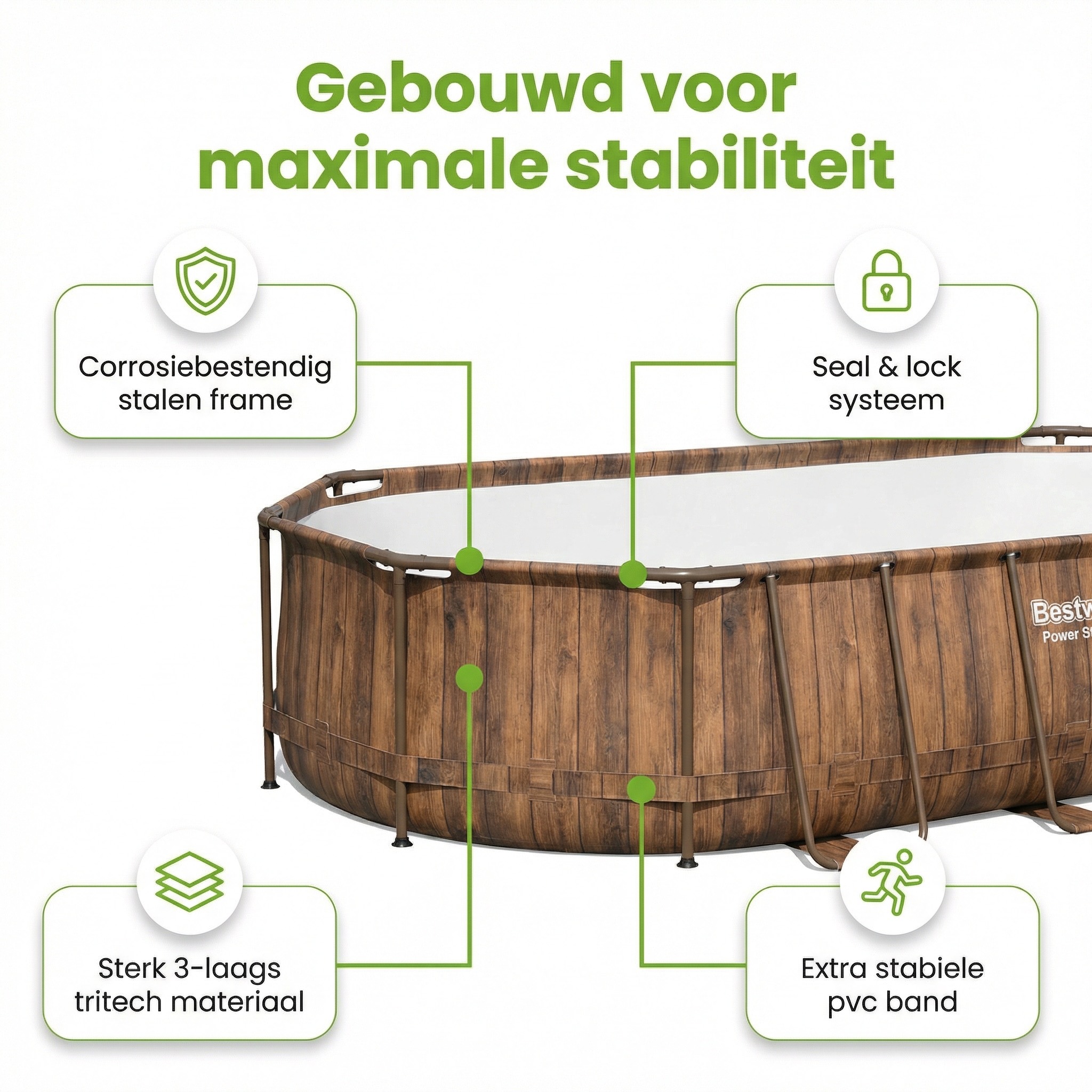 Bestway Swim Vista 549x122cm Zwembad – 5-delig