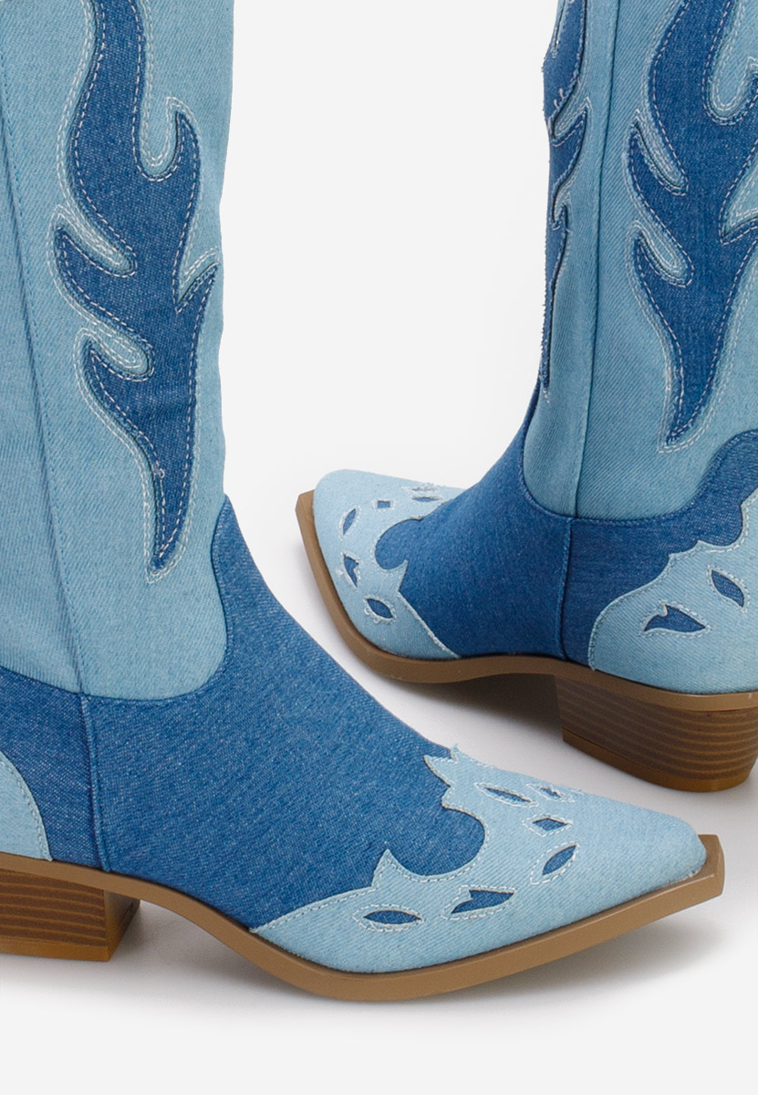 Bottes cowboy femme denim Celesta