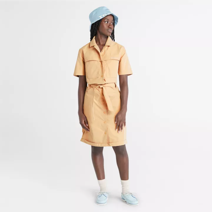 Robe déperlante pour femme en jaune