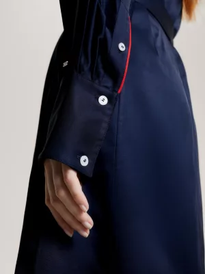 Vestido camisa curto com cinto