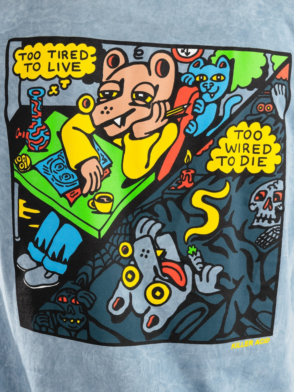 Killer Acid Duality Ice T-Shirt dye ice blue
