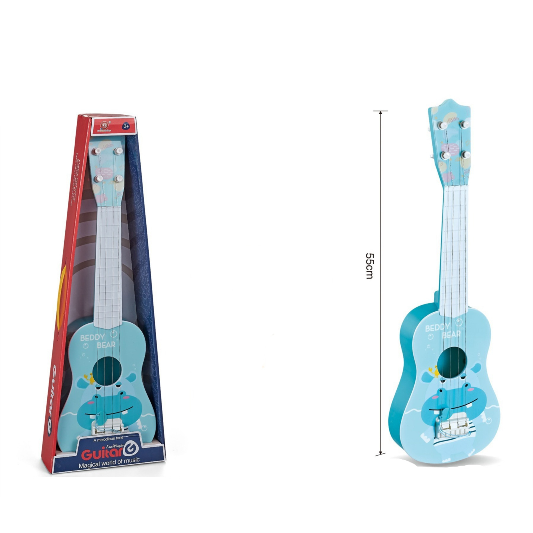 (55cm) Spielzeug Ukulele Kinder Gitarre Musik Instrument mit 4 Verstellbaren Saiten - Beddy Bear