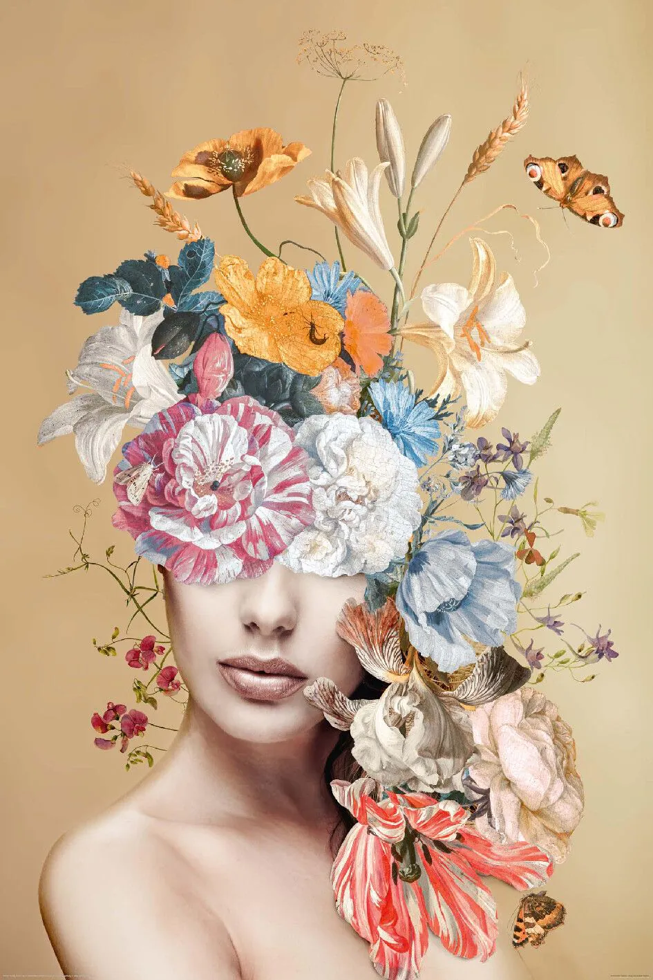 Poster Trendy Floral Lady, 61 x 91 cm