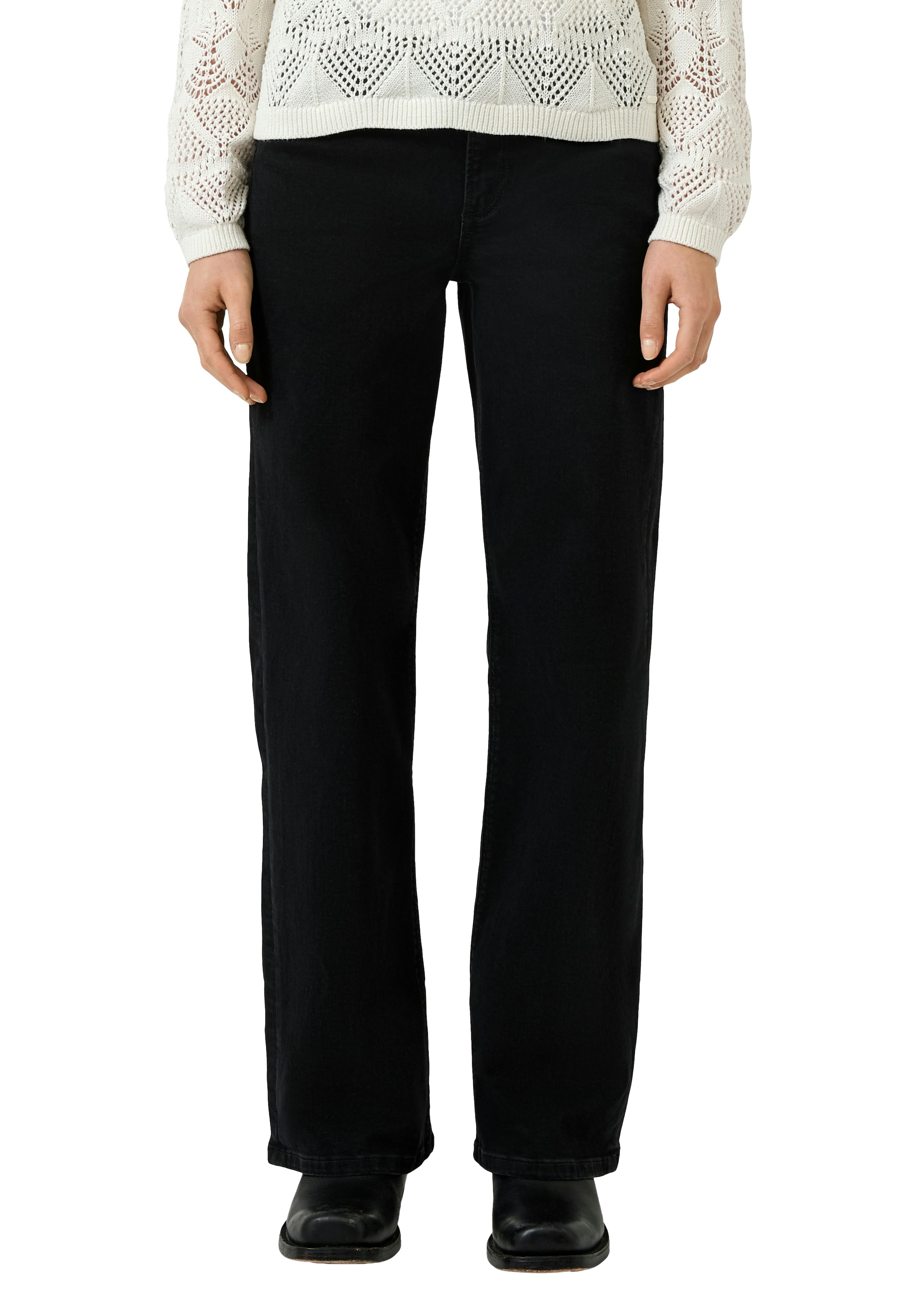 QS Stretch-Jeans »CATIE Wide Leg«, in blauer Waschung