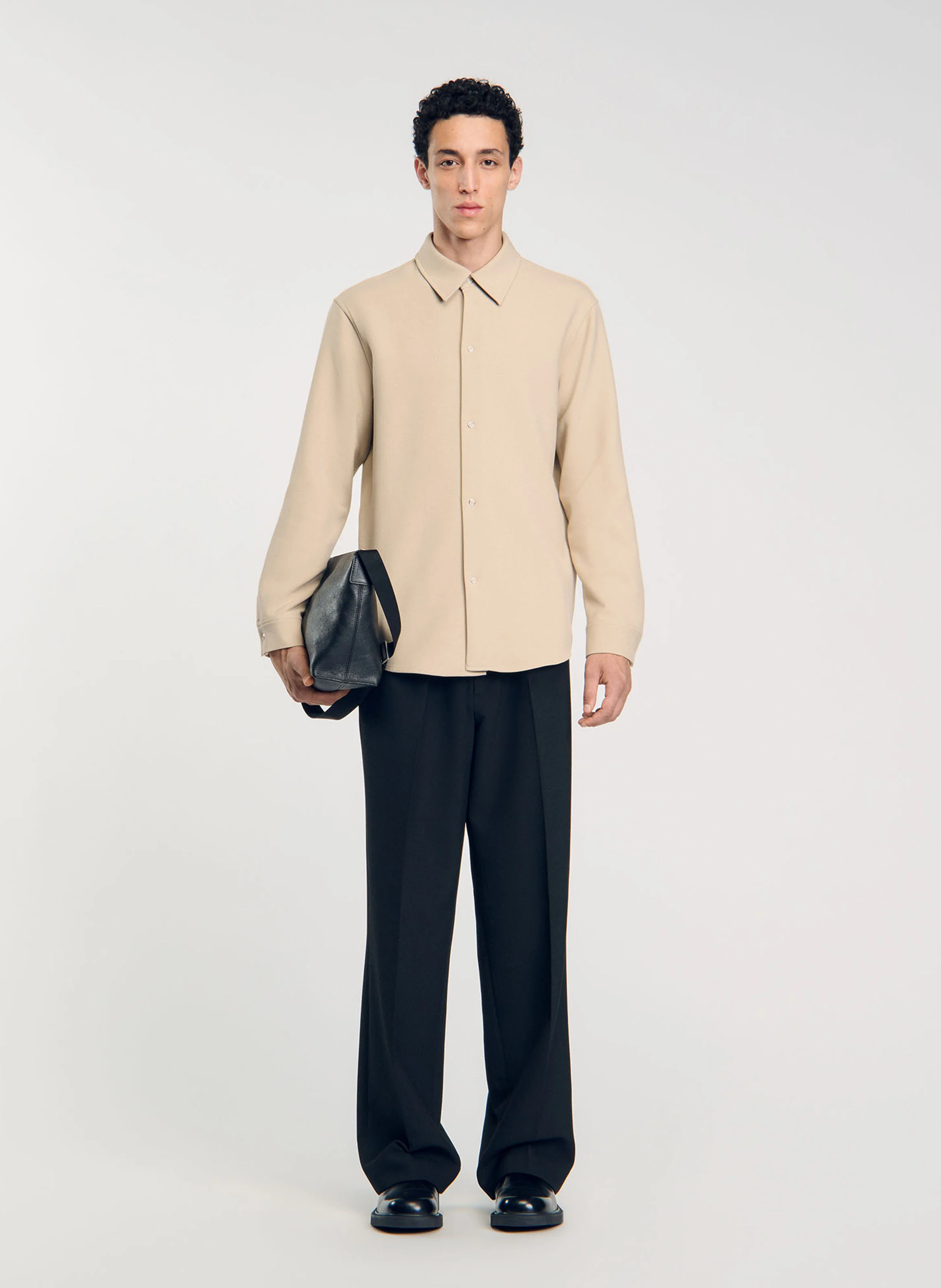 Chemise droite à col classique| Blanc