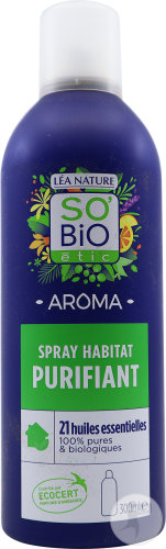 So'Bio Étic Aérosol Habitat Purifiant Aux 21 Huiles Essentielles Biologiques Flacon 300ml