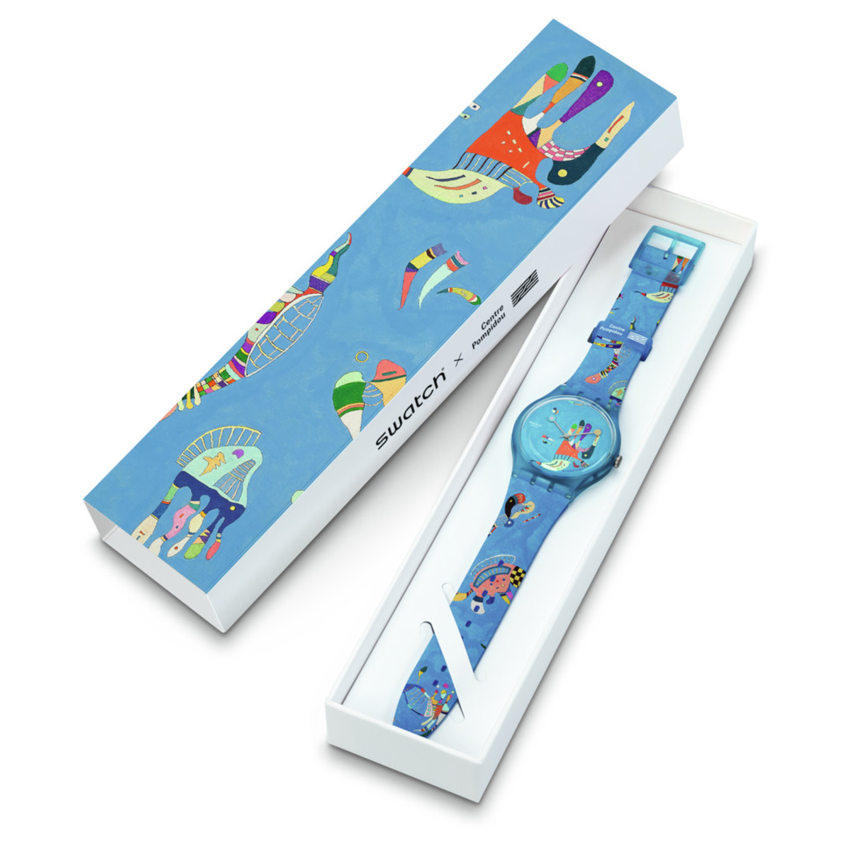 Montre Swatch mixte plastique bracelet silicone bleu